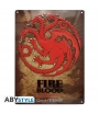 Placa Metálica Juego de Tronos Targaryen