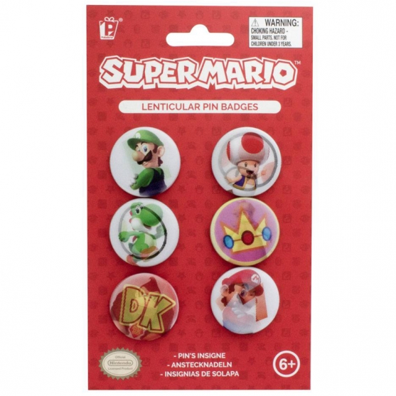 Pin Set Super Mario Lenticulares