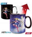 Taza Sailor Moon Sailor y Chibi, Sensitiva al Calor 460 ml