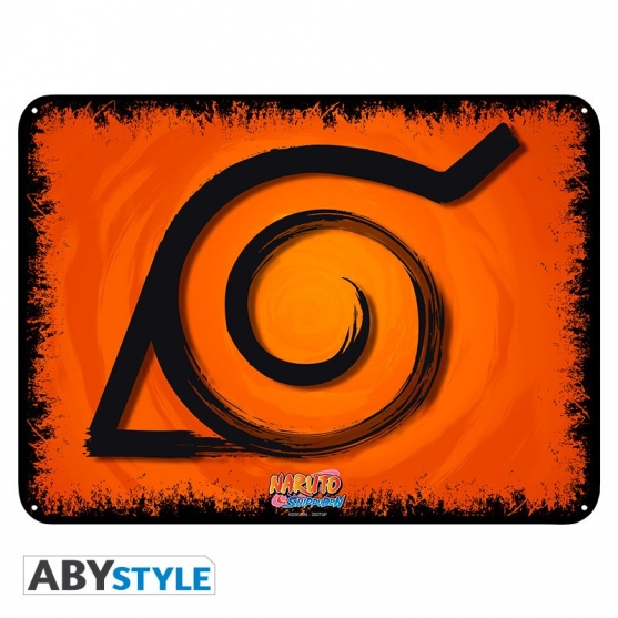 Placa Metálica Naruto Konoha