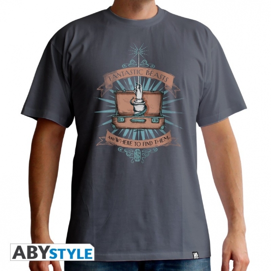 Camiseta Criaturas Fantásticas Maleta Hombre