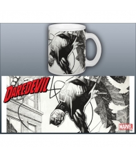 Taza Marvel Daredevil Blanco y Negro 300 ml