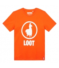 T-shirt Fortnite Loot Orange Kid
