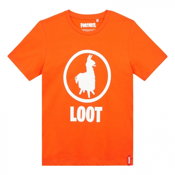 Camiseta Fortnite Loot Naranja Niño