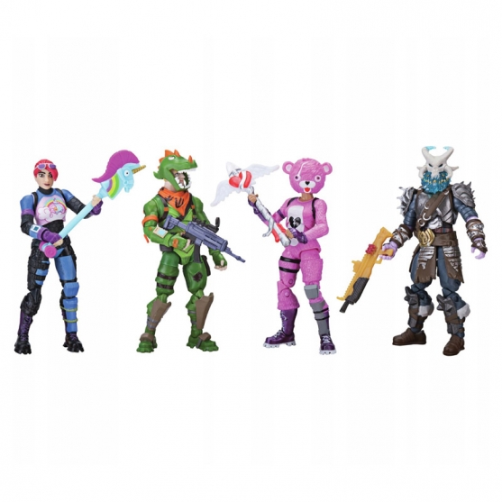 Set Figuras Articuladas con Accesorios (Squad Mode) Fornite, Rex, Cuddle Team Leader, Brite Bomber y Ragnarok 10 cm