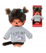 Peluche Monchhichi Chica con Sueter, 20 cm