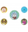 Pin Set Rick and Morty Caras