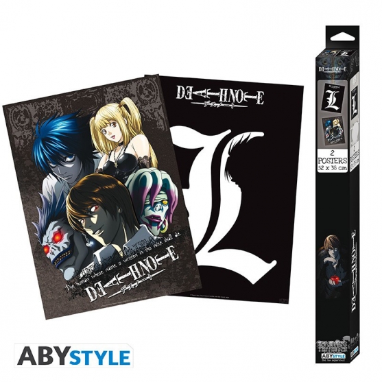 Pack 2 Posters Death Note L y Grupo, 52 x 38 cm