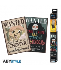 Pack 2 Posters One Piece Wanted Brook y Chopper, 52 x 35 cm