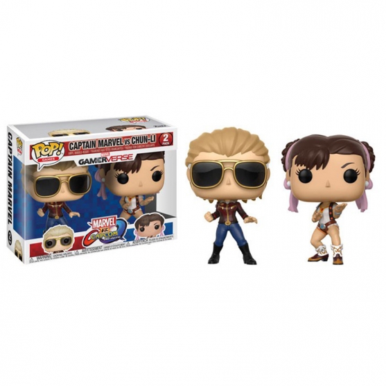Pop! Games Captain Marvel vs Chun-li 2 Pack Marvel Vs. Capcom Infinite