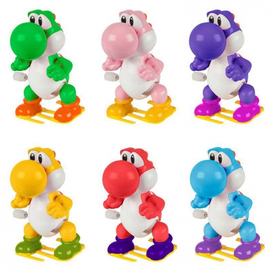 Figura Sorpresa Super Mario Yoshi Colores con cuerda, 5 cm