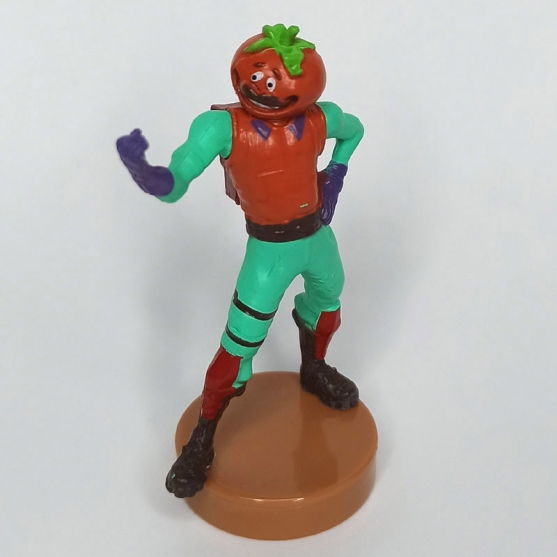 Figura Fortnite con Sello, Cabeza de Tomate 7,5 cm