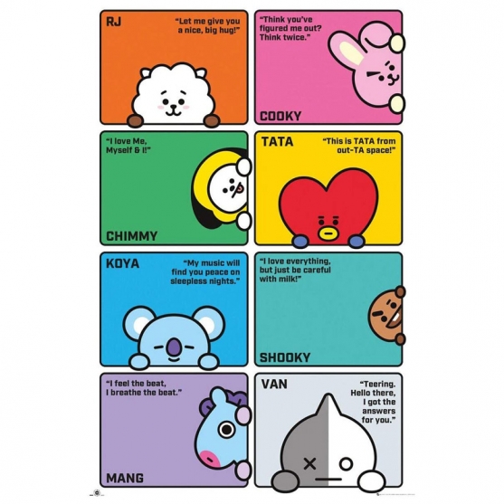 Poster Bt21 Recopilatorio, 91,5 x 61 cm