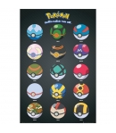 Poster Pokémon Pokeballs, 91,5 x 61 cm