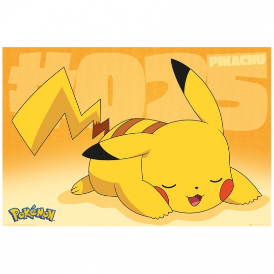 Poster Pokémon Pikachu Dormido, 91,5 x 61 cm