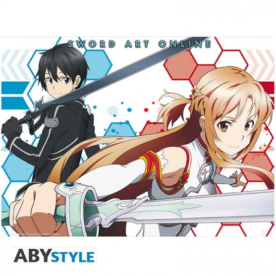 Poster Sword Art Online Asuna y Kirito (2), 58 x 34 cm