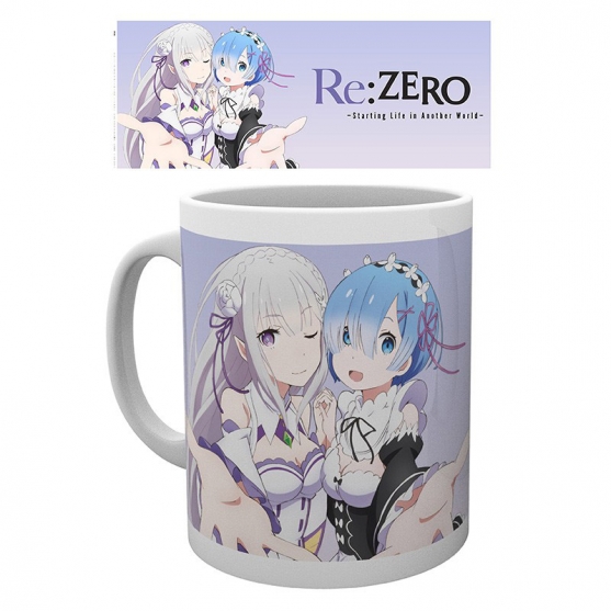 Taza Re: Zero, Rem y Emilia 320 ml