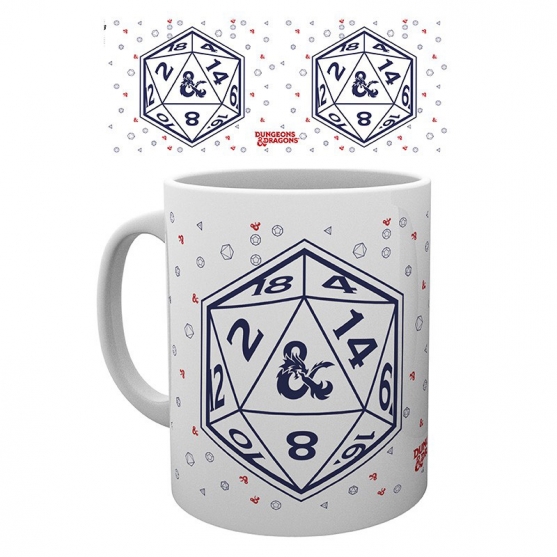 Taza Dungeons & Dragons D20, 320 ml