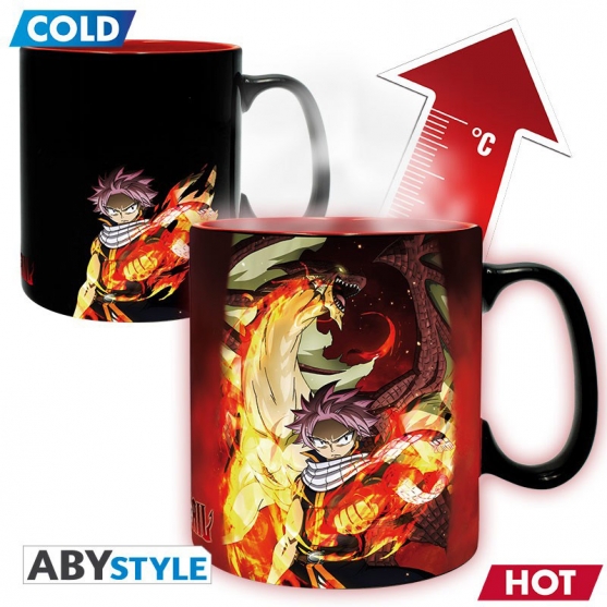 Taza Faity Tail Natsu y Lucy, Sensitiva al Calor 460 ml