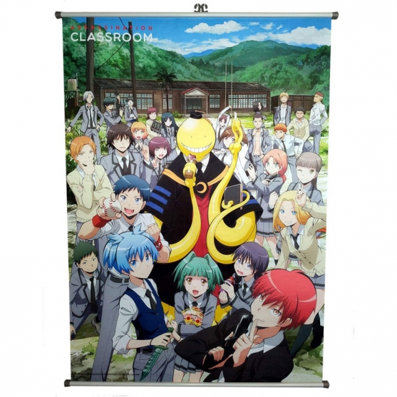 Poster Tela Enrollable Assassination Classroom Koro Sensei y Estudiantes, 90 x 60 cm
