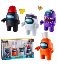 Pack 4 Figuras Among Us Action Figures 12 cm