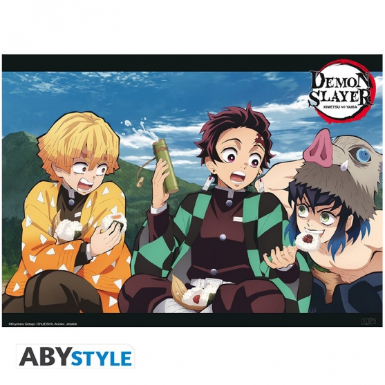 Poster Demon Slayer Kimetsu no Yaiba Trio 52 x 38 cm