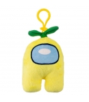 Peluche Among Us Amarillo con Hoja, 14 cm