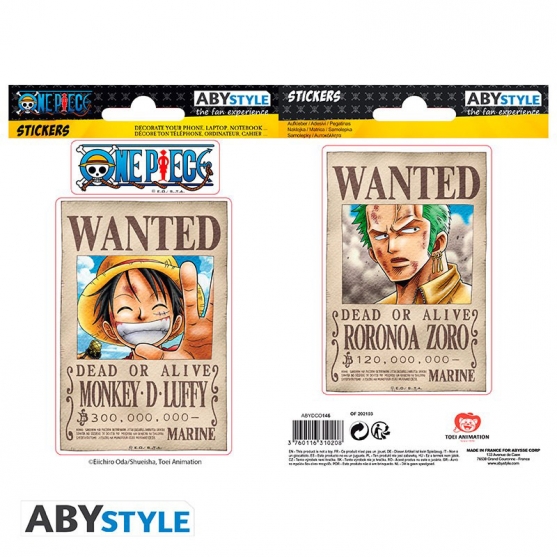 Pegatinas Reutilizables One Piece Wanted
