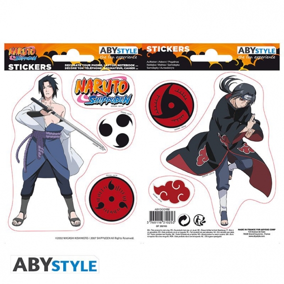 Pegatinas Reutilizables Naruto Shippuden, Sasuke e Itachi
