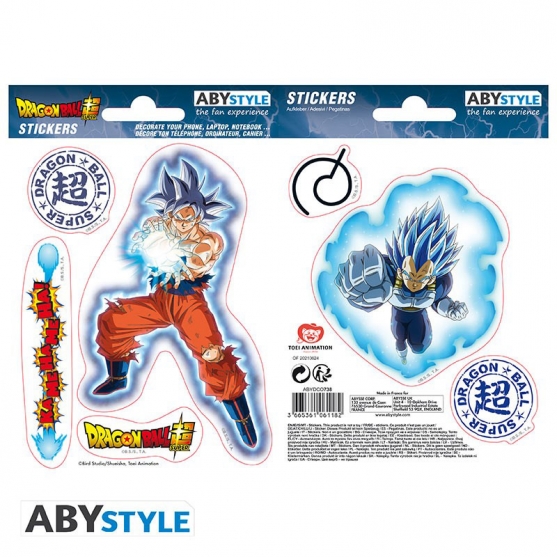 Pegatinas Reutilizables Dragon Ball Super, Goku y Vegeta
