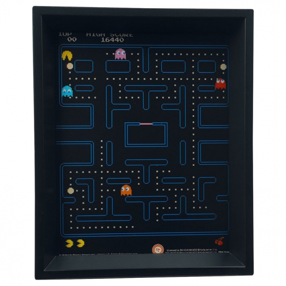Cuadro 3d Lenticular Pac-Man Laberinto
