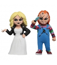 Figura La Novia de Chucky, Chucky y Tiffany Neca Toony Terrors 8 cm