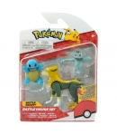 Figuras Pokémon Squirtle + Boltund + Machop, Battle Figure Set, de 4 a 8 cm