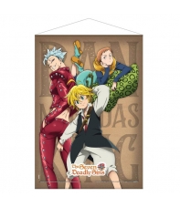 Poster Tela Enrollable The Seven Deadly Sins, Ban, Meliodas y King, 50 x 70 cm