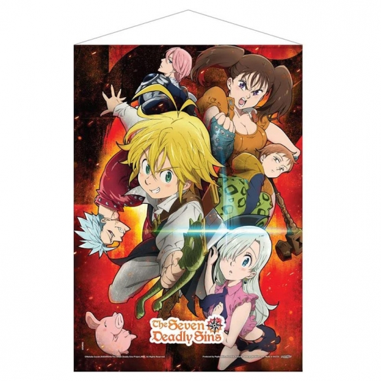 Poster Tela Enrollable The Seven Deadly Sins, Key Art, 50 x 70 cm