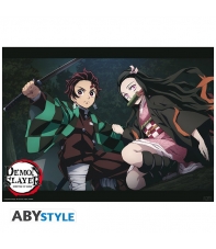 Poster Demon Slayer Kimetsu no Yaiba, Tanjiro y Nezuko, 52 x 38 cm