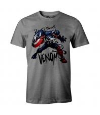 Camiseta Marvel Venomized Capitán América, Adulto