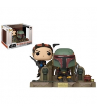 Pop! Boba Fett and Fennec on Throne 486 Star Wars The Mandalorian Television Moments