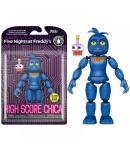 Figura Articulada Five Nights at Freddy's High Score Chica (Brilla en la Oscuridad) 13 cm