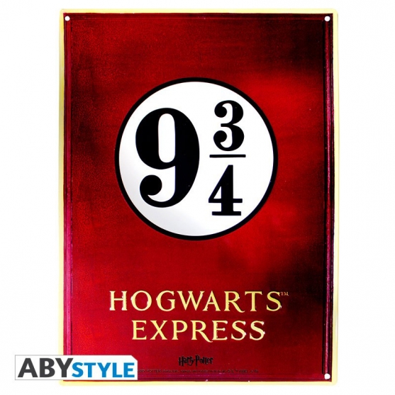 Placa Metálica Harry Potter Hogwarts Express 9 3/4
