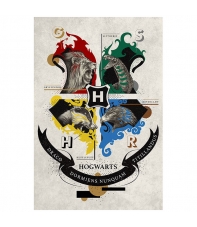 Poster Harry Potter Escudo Animales 91,5 x 61 cm