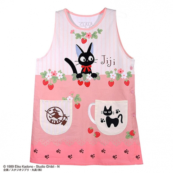 Delantal Studio Ghibli Nicky La Aprendiz de Bruja, Jiji y Fresas