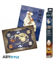 Pack 2 Posters Nickelodeon Avatar Appa y Mapa, 52 x 38 cm
