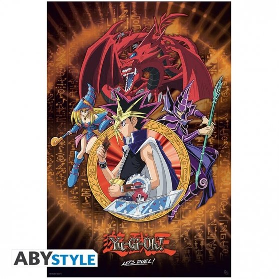 Poster Yu-Gi-Oh! Yugi, Slifer y Mago, 91,5 x 61 cm