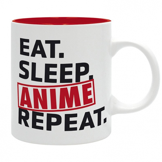 Taza Asian Art, Eat. Sleep. Anime Repeat. 320 ml