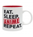 Taza Asian Art, Eat. Sleep. Anime Repeat. 320 ml