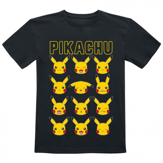 Camiseta Pokémon Pikachu Expresiones, Adulto S