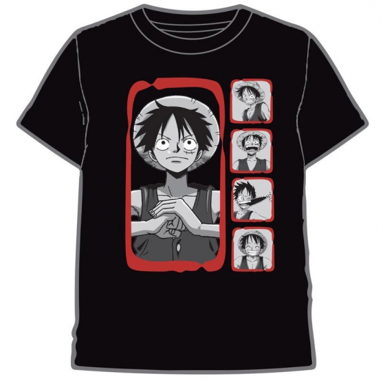Camiseta One Piece Luffy Expresiones, Adulto L