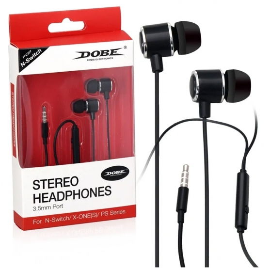 Auriculares con Micrófono Negros Dobe