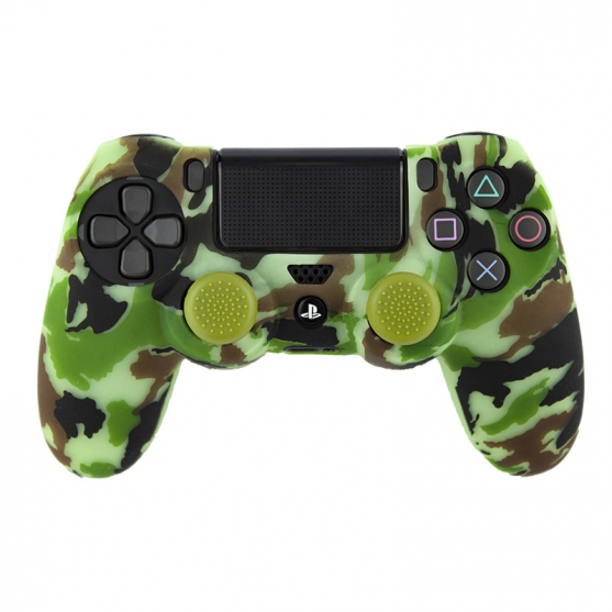 Funda Silicona y Grips para Dualshock 4, Woodland Fr.tec
